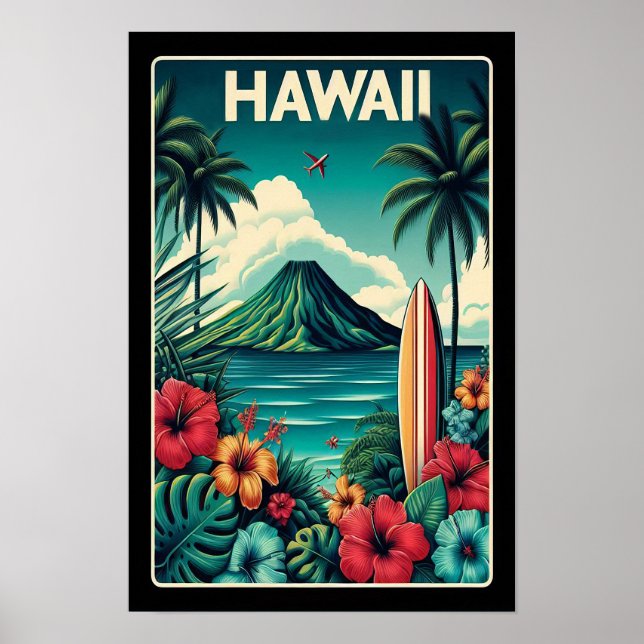 Vintag Hawaii Reiseplakat Poster (Vorne)