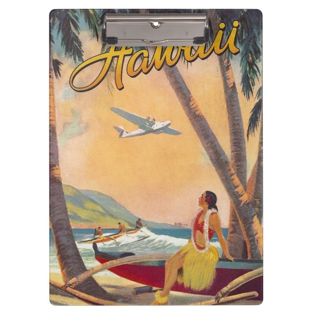Vintag Hawaii Travel Klemmbrett (Vorderseite)