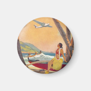 Vintag Hawaii Travel Magnet