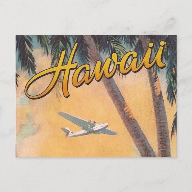 Vintag Hawaii Travel Postkarte (Vorderseite)