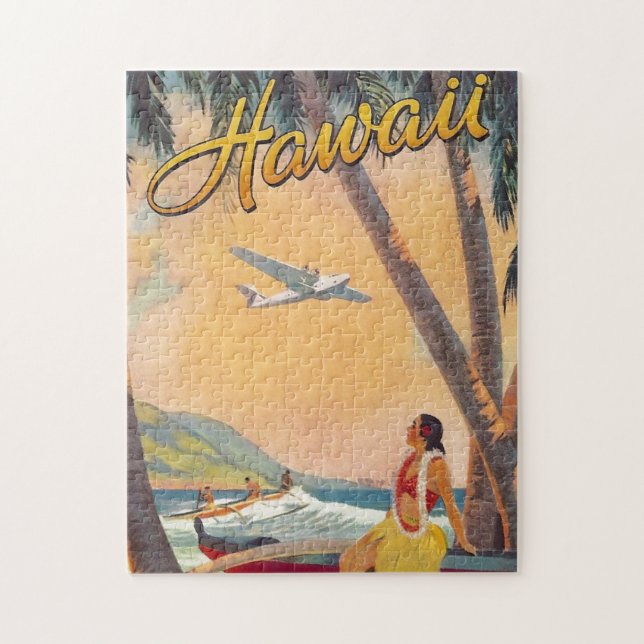 Vintag Hawaii Travel Puzzle (Vertikal)