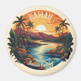 Vintag Hawaii Tropical Beach Travel Kühlschrank Magnet