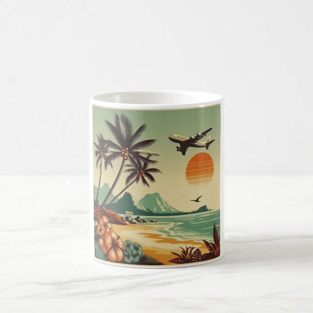 Vintag Hawaii/Tropisch Kaffeetasse (Mittel)