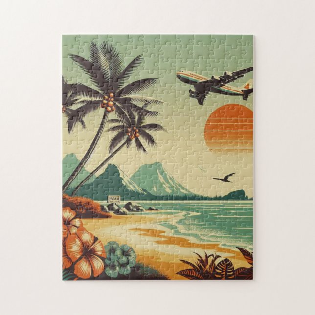 Vintag Hawaii/Tropisch Puzzle (Vertikal)