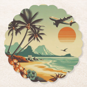 Vintag Hawaii/Tropisch Untersetzer
