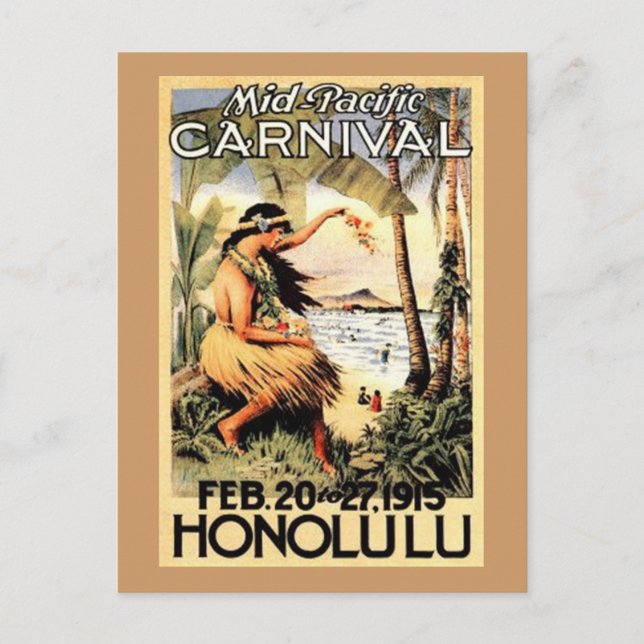 Vintag Hawaii, USA - Postkarte (Vorderseite)