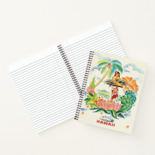 Vintag Hawaiian Travel Poster-Notebook Notizbuch