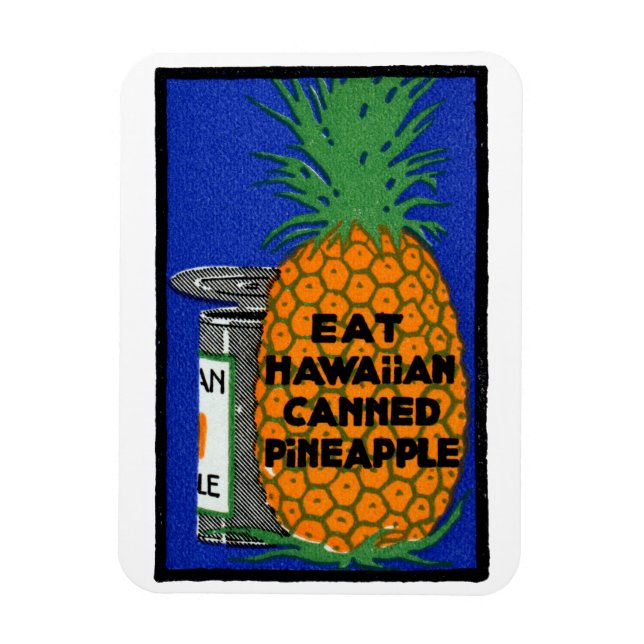 Vintag-Hawaiianische Ananas Magnet (Vertikal)