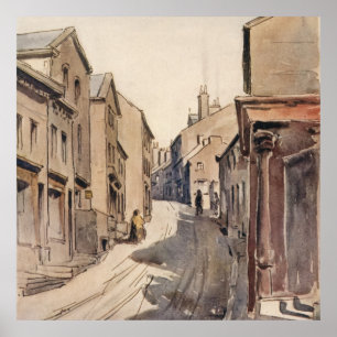 Vintag Haworth West Yorkshire England Bronte Poster