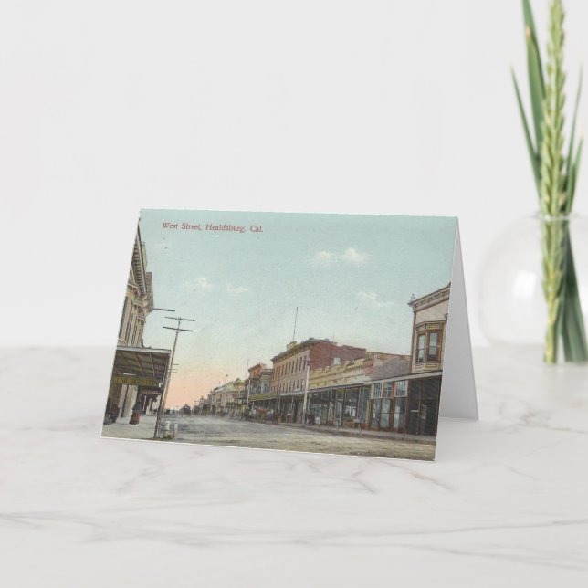 Vintag Healdsburg Kalifornien Karte (Vorderseite)