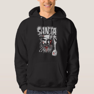 Vintag Heavy Metal Claus Santa Claus Hoodie