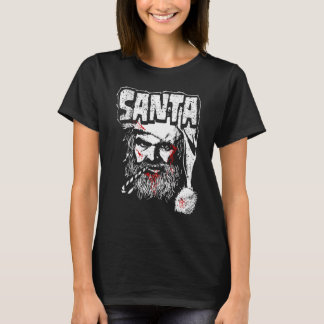Vintag Heavy Metal Claus Santa Claus T-Shirt