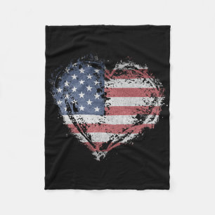 Vintag Heft Shirt American Flag Usa Patriotic 4t Fleecedecke