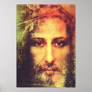Vintag, Heiliger Jesus Christus, Portrait, Poster