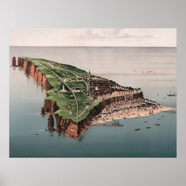Vintag Helgoland Illustration Poster (Vorne)