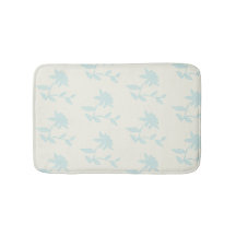 Vintag | Hellblaue Blumen Bath Mat