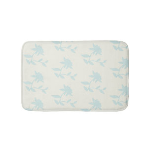 Vintag Hellblaue Blumen Bath Mat Badematte