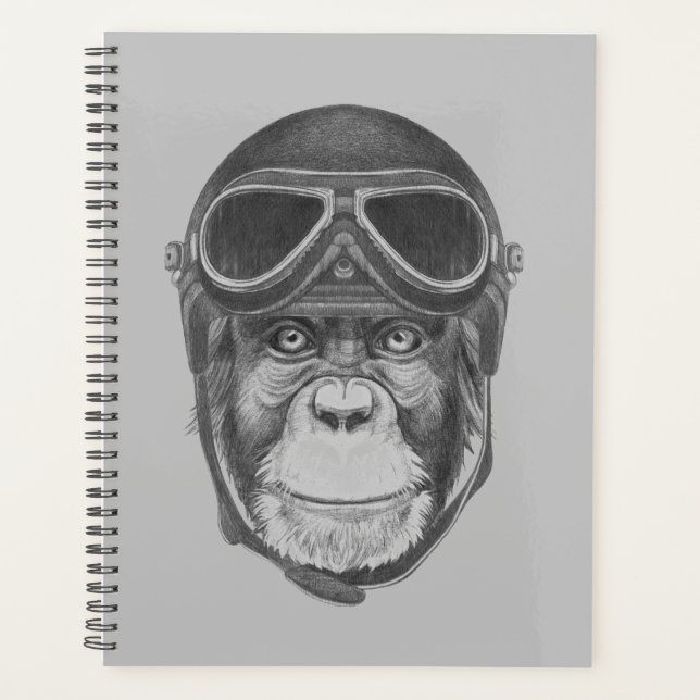 Vintag Helmet Chimpanzee Planer (Vorderseite)