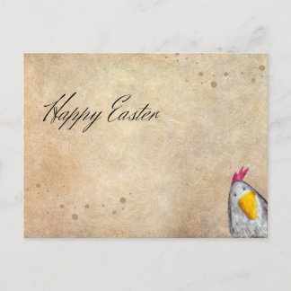 Vintag Hen Happy Easter Postkarte