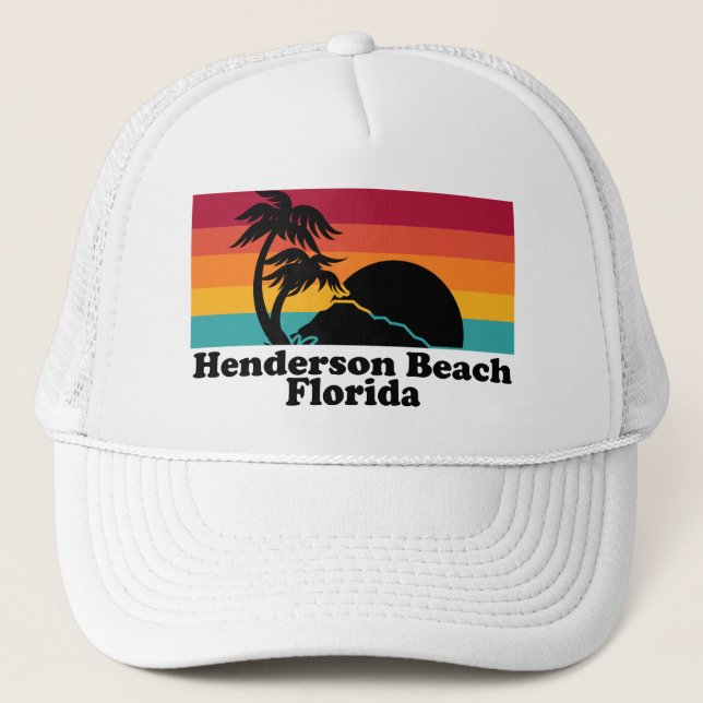 Vintag Henderson Beach Florida Truckerkappe (Vorderseite)