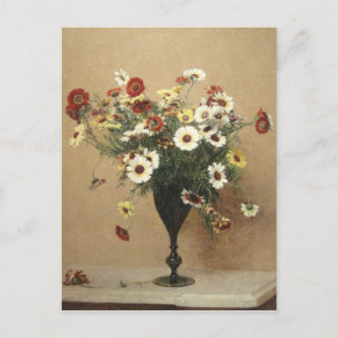 Vintag Henri Latour Blume chrysanthema Postkarte
