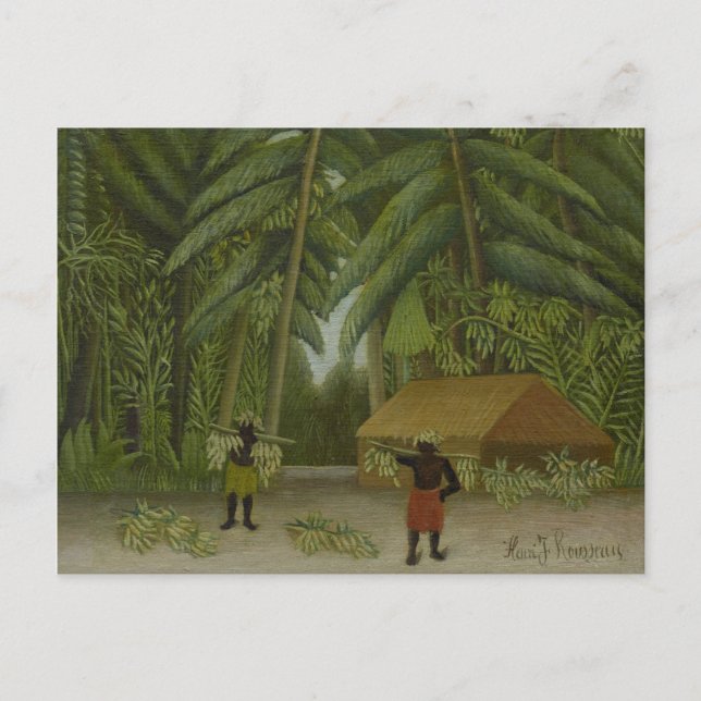 Vintag Henri Rousseau Banana Harvest Postkarte (Vorderseite)
