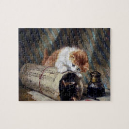 Vintag Henriette Ronner-Knip Zwei Kätzchen Malerei Puzzle