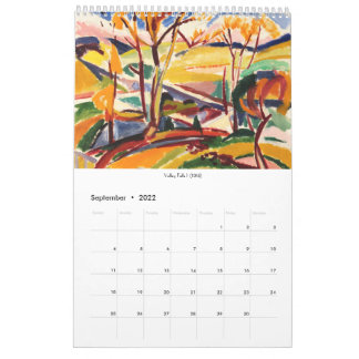 Vintag Henry Lyman Saÿen Modernist Art Calendar Kalender