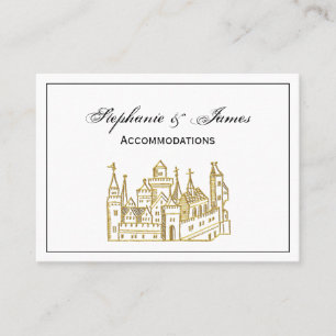 Vintag Heraldic Castle #2 Wappen Imitate Gold Visitenkarte