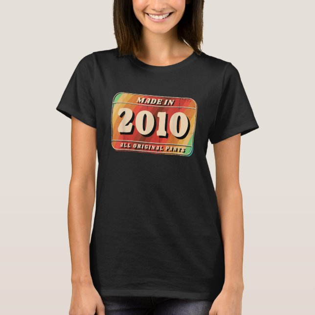 Vintag hergestellt im Jahr 2010 Original-Teile-Liz T-Shirt (Vorderseite)