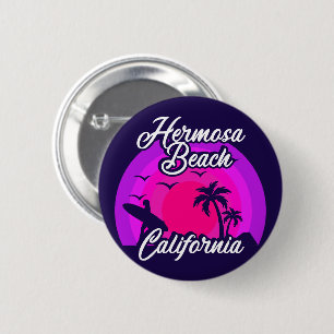 Vintag Hermosa Beach California Button