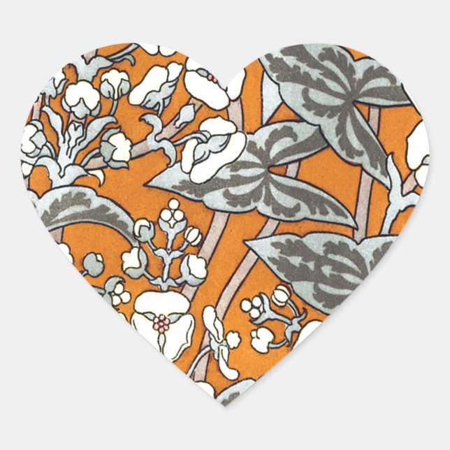 Vintag Herz-Aufkleber (Vorderseite)