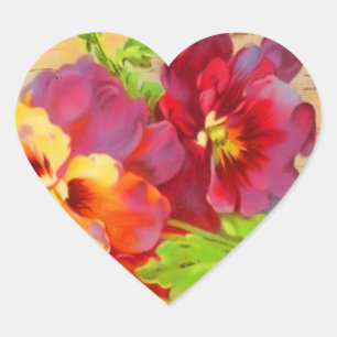 Vintag Herz-Aufkleber