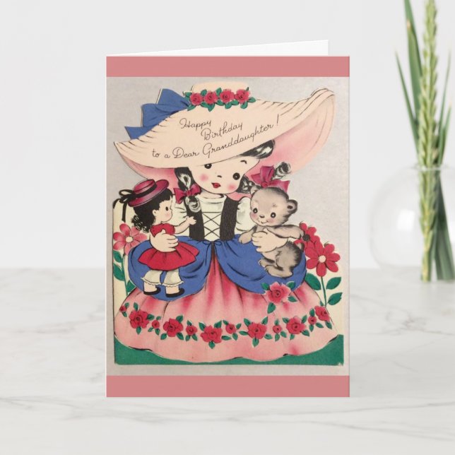 Vintag - Herzlichen Glückwunsch zum Geburtstag ein Karte (Vorderseite)