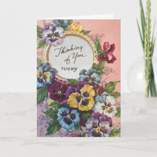 Vintag - heute denkend an Sie, Karte