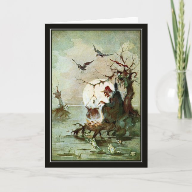 Vintag Hexe von Vladimir Kirin Karte (Vorderseite)