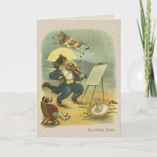 Vintag Hey Diddle Diddle Kinderzimmer Rhyme wieder (Vorderseite)