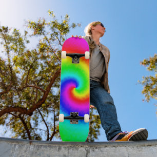 Vintag Hippie Boho Gefärbte Krawatte Psychedelic T Skateboard
