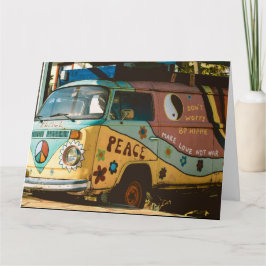 VINTAG HIPPIE VAN FUNNY GREETY BIRTHDAY CARD DANKESKARTE