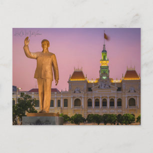Vintag ho chi minh Vietnam Travel Water color Postkarte