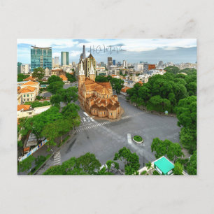 Vintag ho chi minh Vietnam Travel Water color Postkarte