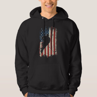 Vintag Hockey American Flag Cool USA Patriotic 1 Hoodie