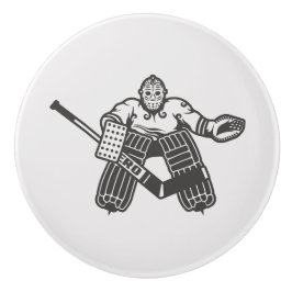 Vintag Hockey Goalie Keramikknauf