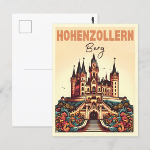 Vintag Hohenzollern Burg Burg Hohenzoller Geschenk Postkarte