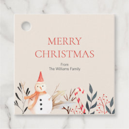 Vintag Holiday Snowman Weihnachten Geschenkanhänger