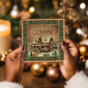 Vintag Holiday Zuhause Partys Einladung