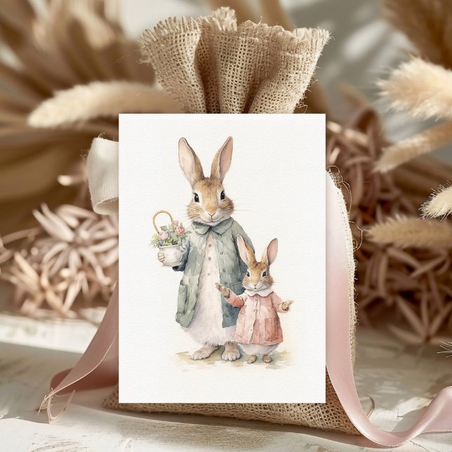 Vintag Holidays Bunny Feiertagspostkarte (Von Creator hochgeladen)