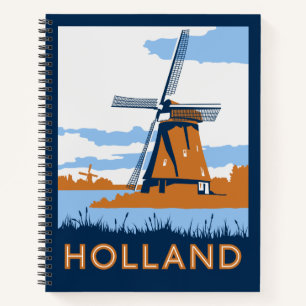 Vintag Holland Poster Notizbuch