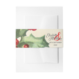 Vintag Holly Einladungsbanderole