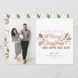 Vintag Holly Foto Weihnachten